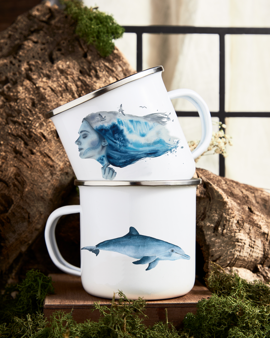 Taza Delfín y Ola