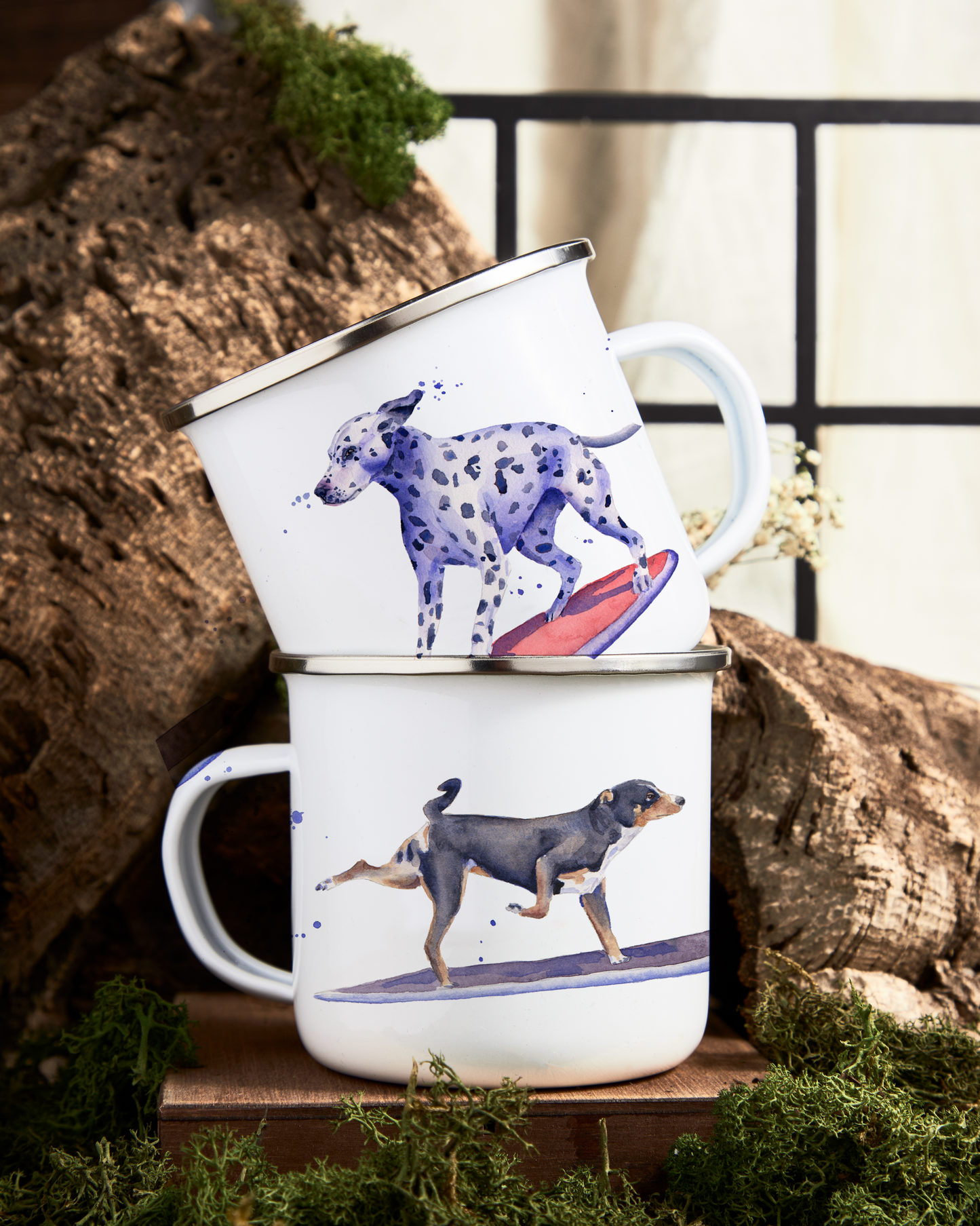 Taza Perritos Surfers